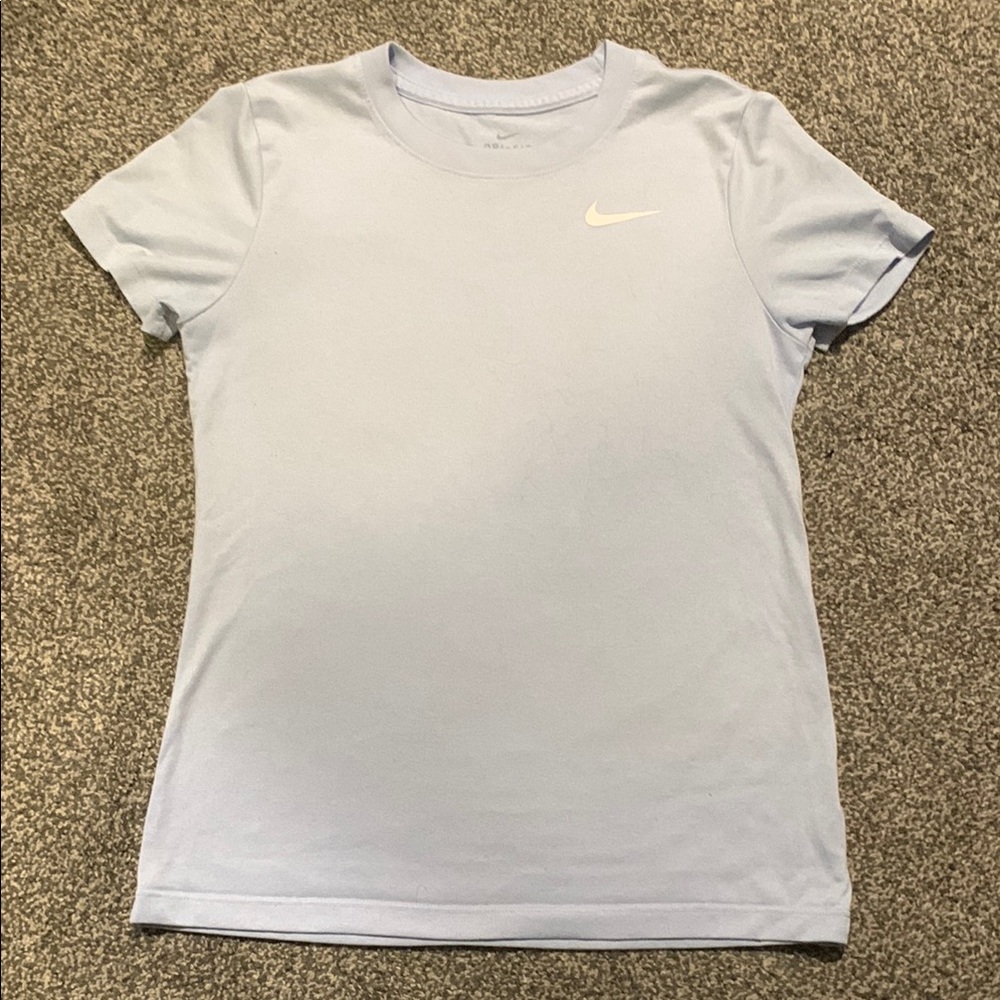 Nike Women's Light Blue T-Shirt